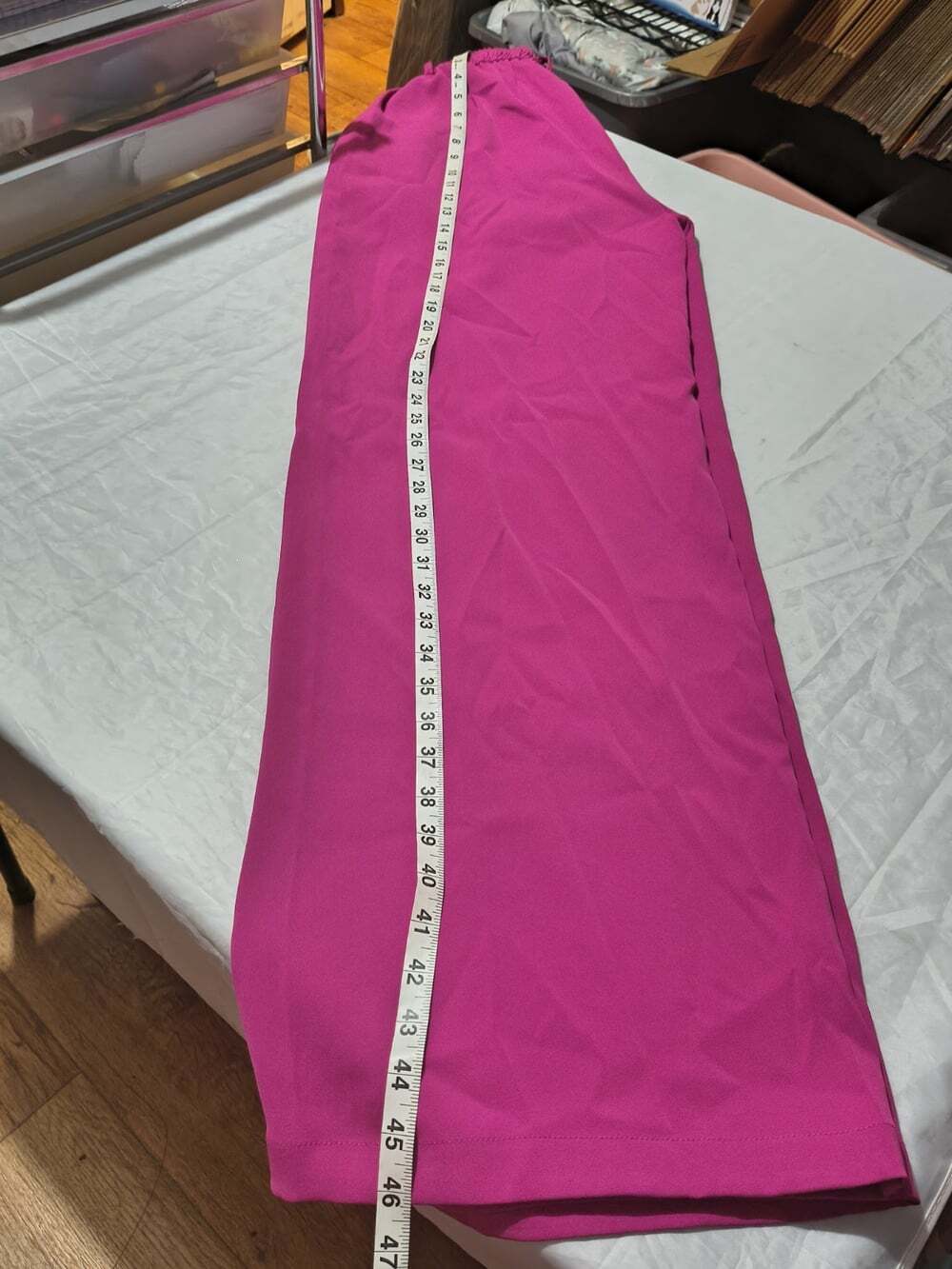 Entro High Waist Wide Leg Hot Pink Trousers Size Large #21084 Business Casual - Picture 13 of 14